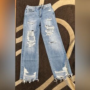 Flying Monkey Medium Blue Ripped Boyfriend Jeans